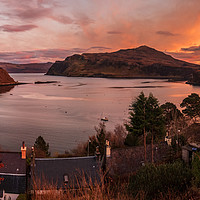 Buy canvas prints of East view over house rooves as the sun goes down  by Richard Smith