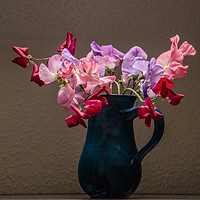 Buy canvas prints of Sweat Pea in a jug by Richard Smith