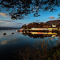 Buy canvas prints of Portree quay lit by the first rays of sunlight by Richard Smith