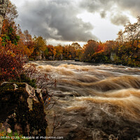 Buy canvas prints of A fast flow down the river Snizort by Richard Smith