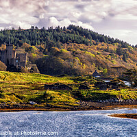 Buy canvas prints of Dunvegan castle, Isle of Skye, nestled amongst the woodland autumn colours. by Richard Smith