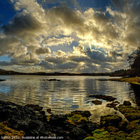 Buy canvas prints of Skye cloudscape reflected in Loch Treaslane. by Richard Smith