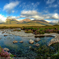Buy canvas prints of The red Cuillin Range of the Isle of Skye. by Richard Smith