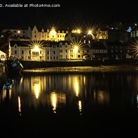 Buy canvas prints of The beach by Portree harbour and the surrounding buildings. by Richard Smith