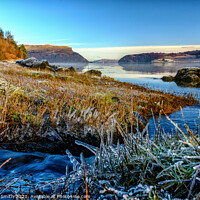 Buy canvas prints of Small burn flows into Loch portree #2  by Richard Smith