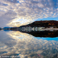 Buy canvas prints of Cloud reflections in Loch Portree by Richard Smith