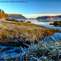 Buy canvas prints of A wee burn flows into Loch Portree on the high tide. #3  by Richard Smith