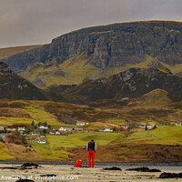 Buy canvas prints of Two in red at An Corran by Richard Smith