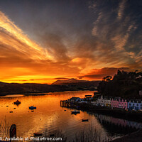 Buy canvas prints of Winter sunrise over Loch Portree by Richard Smith
