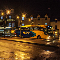 Buy canvas prints of A citylink bus from Glasgow arrives in Portree. by Richard Smith