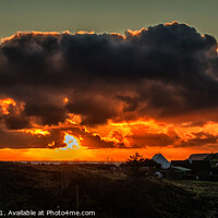 Buy canvas prints of Backlit clouds in the west seen across Struanmore by Richard Smith