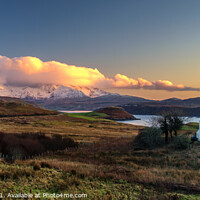 Buy canvas prints of Pink cloud of sunset over the Cuillin Hills of Skye. by Richard Smith