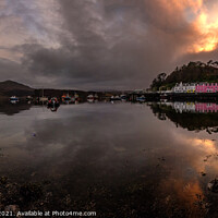 Buy canvas prints of A south-easterly panorama view of the northern Loch Portree.  by Richard Smith