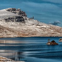 Buy canvas prints of The Storr and loch Fada on Sunday 24th of January 2021. by Richard Smith