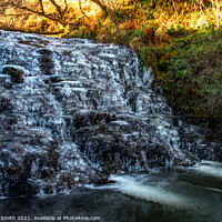 Buy canvas prints of Frozen cascade. by Richard Smith