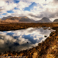 Buy canvas prints of A small Loch beside the footpath to Coire a' Bhàsteir in the Black Cuillins of Skye. by Richard Smith