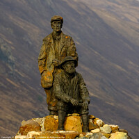 Buy canvas prints of A large Sculpture of two famous Climbers. by Richard Smith