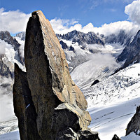 Buy canvas prints of Rising up out of the Alps by Chris Wooldridge