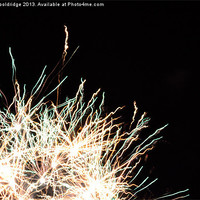Buy canvas prints of Curly Fireworks - Multi-coloured by Chris Wooldridge