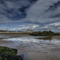 Buy canvas prints of  Low tide at Aberdeen by Vicky Mitchell