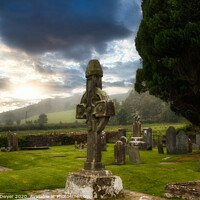 Buy canvas prints of celtic cross sunset by Brian O'Dwyer