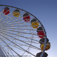 Buy canvas prints of Ferris Wheel Santa Monica Pier by Victoria  Callaghan