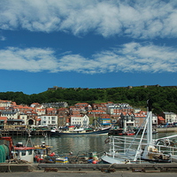 Buy canvas prints of Fishing Port Of Scarborough by Mark Lee