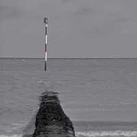 Buy canvas prints of Red and White Sea Marker by Nigel Jones