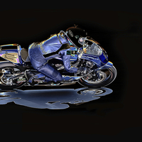 Buy canvas prints of Night Rider by Nigel Jones