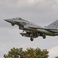 Buy canvas prints of  RAF Typhoon On Final Approach by Nigel Jones