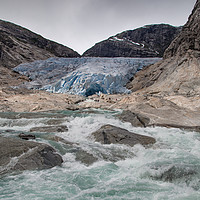Buy canvas prints of Nigardsbreen Glacier by Nigel Jones