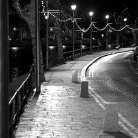 Buy canvas prints of Night time river walk by Nigel Atkinson