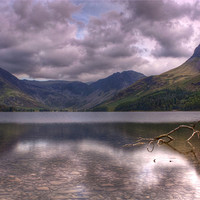 Buy canvas prints of Buttermere looking towards Fleetwith Pike by Stuart Gennery