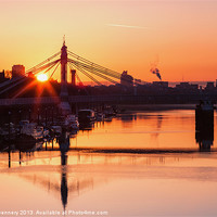 Buy canvas prints of Sun rising over the Albert Bridge by Stuart Gennery