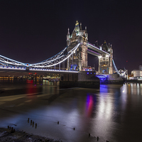 Buy canvas prints of Tower Bridge at night by Stuart Gennery