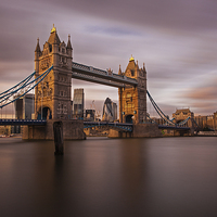 Buy canvas prints of Tower Bridge at Dusk by Stuart Gennery