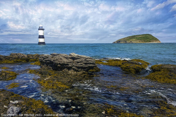 Penmon Lighthouse Picture Board by Ian Mitchell