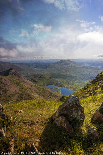 View From Snowdon Summit Picture Board by Ian Mitchell