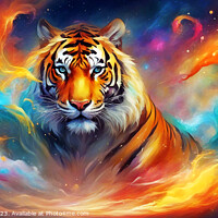 Buy canvas prints of Tiger Fantasy Art by Ian Mitchell