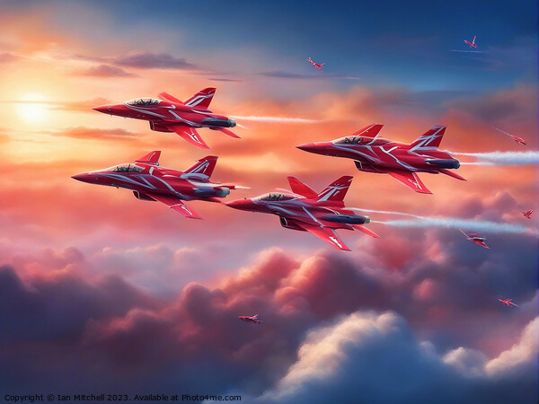 Red Arrows Picture Board by Ian Mitchell