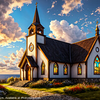 Buy canvas prints of Church By The Sea by Ian Mitchell