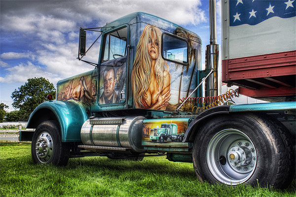 Circus Truck Artwork Picture Board by Ian Mitchell