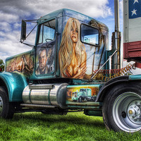 Buy canvas prints of Circus Truck Artwork by Ian Mitchell
