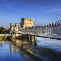 Buy canvas prints of Conwy Suspension Bridge by Ian Mitchell