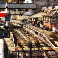 Buy canvas prints of Train Station by Ian Mitchell