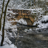 Buy canvas prints of Snow Bridge by Ian Mitchell