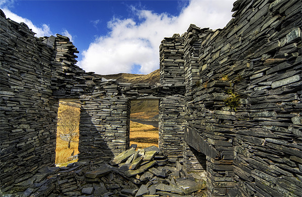 Cwmorthin Slate Ruins Picture Board by Ian Mitchell