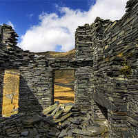 Buy canvas prints of Cwmorthin Slate Ruins by Ian Mitchell