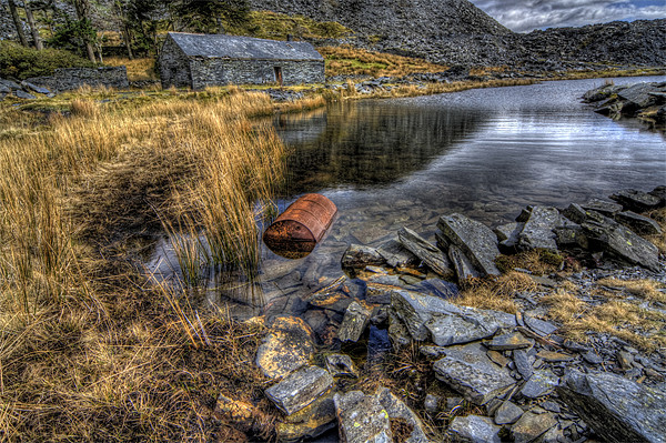 Cwmorthin Slate Quarry Picture Board by Ian Mitchell