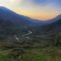 Buy canvas prints of Nant Ffrancon Pass by Ian Mitchell